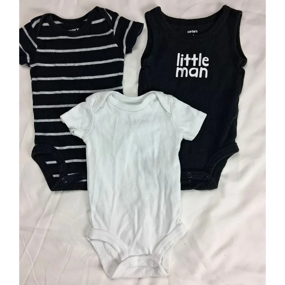 Carter's Baby Boy Newborn 10pc Outfit Lot Cactus Shorts Bodysuit Mommy Man